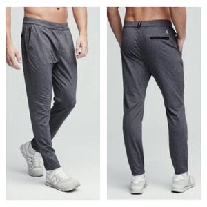 4 Fourlaps Re-Up Running Joggers Sweatpants Mens Size XL Gray Stretch Zip Pocket